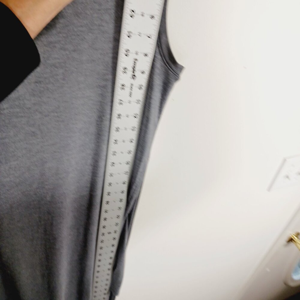 Athleta Gaia Maxi Tank Dress W/ Attached Mini, Side Slit, Small, Gray, Travel - Picture 11 of 15